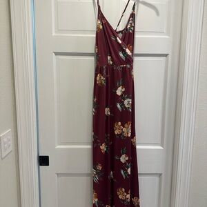 Floral Burgundy Maxi Dress